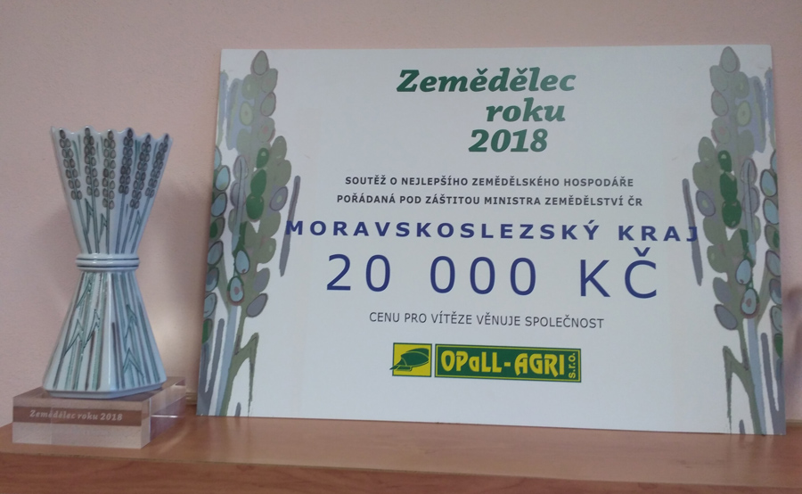 Cena – Zemědělec roku 2018 v Moravskoslezském kraji
